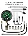 AUTOWN Professional Compression Tester Kit with Fluorescent Gauge – 300 PSI Triple-Scale, 2 Spark Plug Testers, 13-Piece Set for Car, Truck, ATV & Small Gas Engines