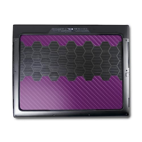 Image of MightySkins Carbon Fiber Skin Compatible with Alienware M18 R1 (2023) Full Wrap Kit - Solid Purple | Protective, Durable Textured Carbon Fiber Finish | Easy to Apply & Change Styles | Made in The USA