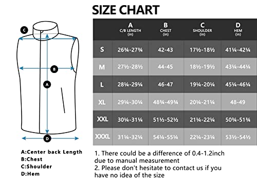 Little Donkey Andy Men’s Lightweight Softshell Vest Fleece Lining Heated Warm Zip Up Windproof Outerwear Jacket Sleeveless Water Resistant Windbreaker For Golf Hiking Running Outdoor, Blue, 2X-Large #TOP5