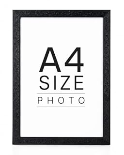 HIMANSHU SNAPHUB A4 Size Photo Frame Black, A4 DIY Frame for Certificate, Poster, Photo Print, Art Print, Wall Art for Office & Home Decor (frame Only)