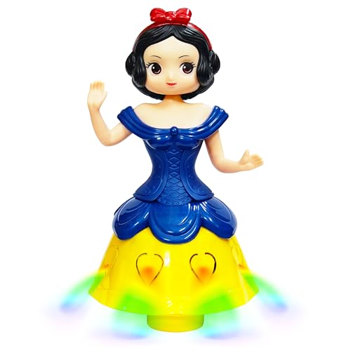 Image of VGRASSP Dancing Little Princess Doll Toy for Kids Dynamic Music and Lights - Bump and Go Battery Operated Angel Doll with Detachable Body - Color As Per Stock