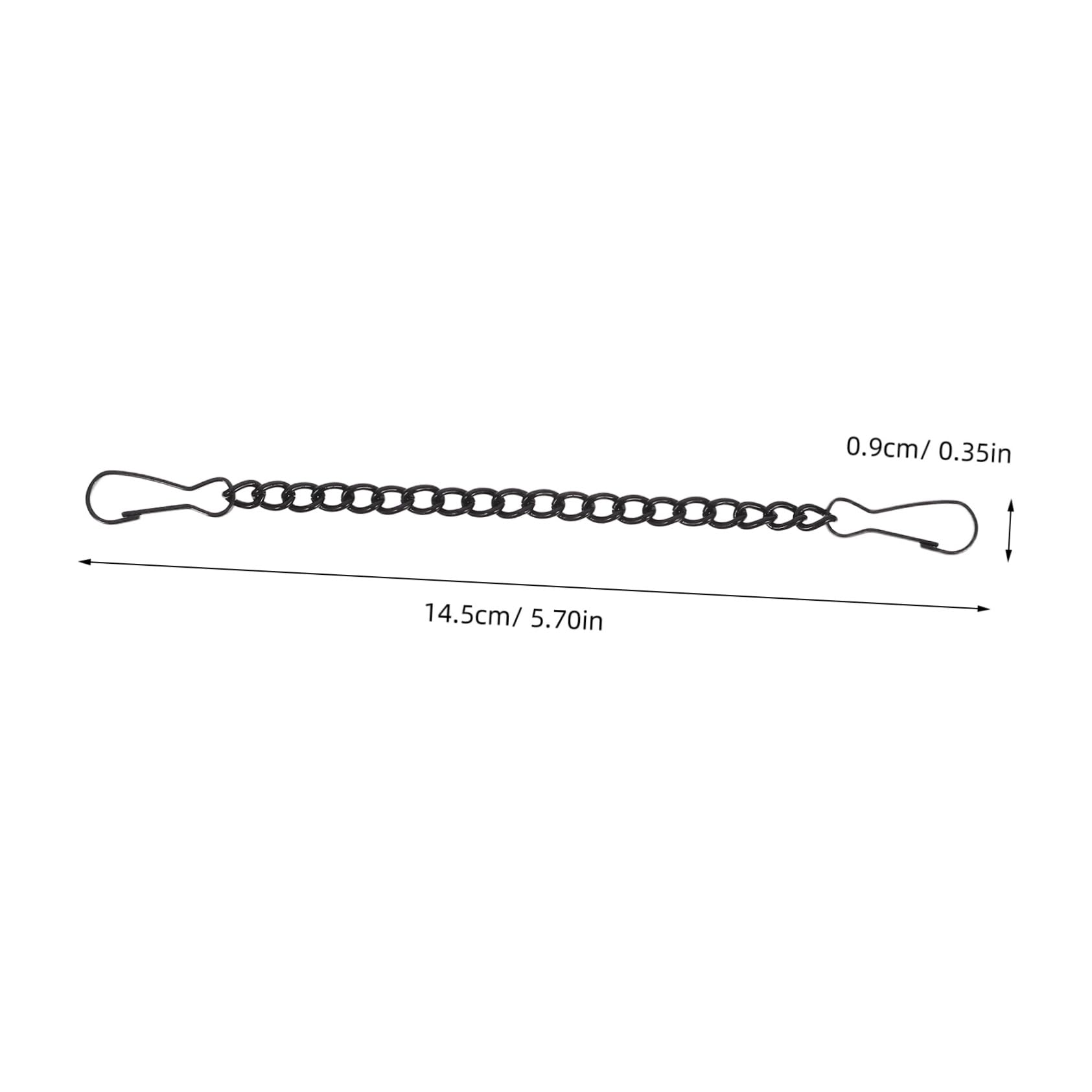 IWOWHERO 6pcs Black Heavy Duty Metal Hanging Chains Door Sign Chain Glass Window Fire Safety Stainless Steel for Home Decor