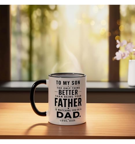 Taza de cerámica para hijo diseño Día del Padre miniatura 3