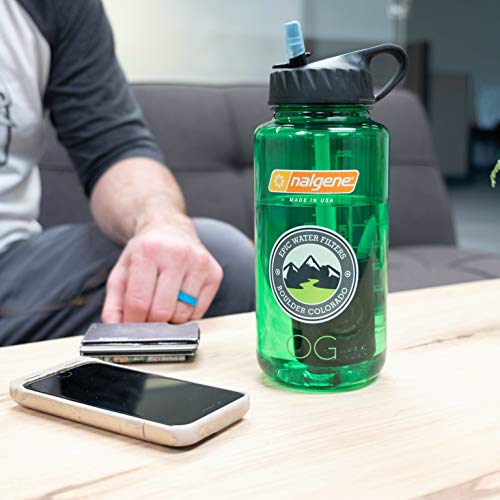 Epic Nalgene OG | Water Bottle with Filter | USA Made Bottle and Filter | Dishwasher Safe | Filtered Water Bottle | Travel Water Bottle | BPA Free Water Bottle | Removes 99.99% Tap Water Impurities - Thumbnail 5
