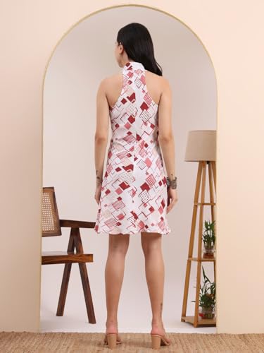 Image of Yash Gallery Women's Rayon & Cotton Cambric Zig-Zag Printed Regular Fit A-Line Kurta for Women