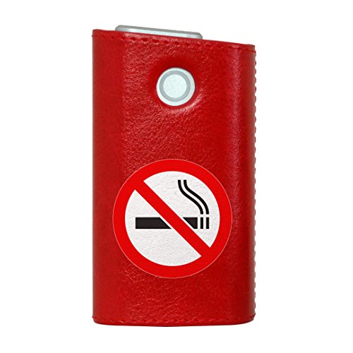 glo グロー グロウ 専用 レザーケース レザーカバー タバコ ケース カバー 合皮 ハードケース カバー 収納 デザイン 革 皮 RED レッド ユニーク たばこ 煙 禁煙 000204