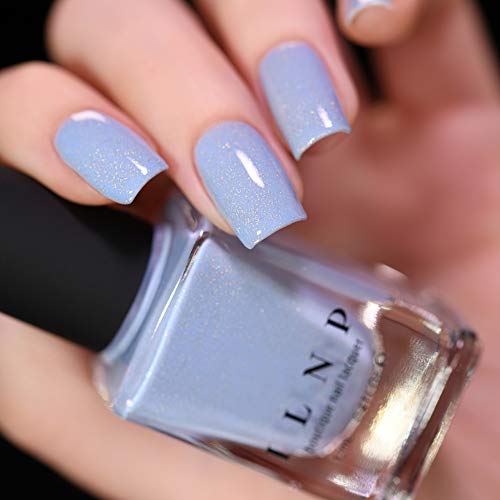 Image of ILNP Carried Away - Creamy Periwinkle Blue Holographic Jelly Nail Polish