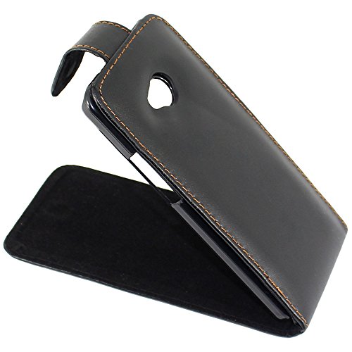 ebestStar   Funda Compatible con HTC One M7 Carcasa Abatible PU Cuero, Ultra Slim Case Cover, Negro [Aparato: 137.4 x 68.8 x 9.33mm, 4.7'']