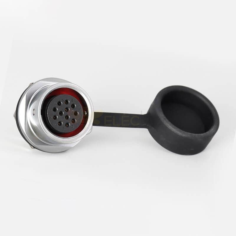 SF20 12 Pin Industrial Quick Push-Pull Male Plug Female Socket Back-Mount Waterproof Metal Circular Aviation