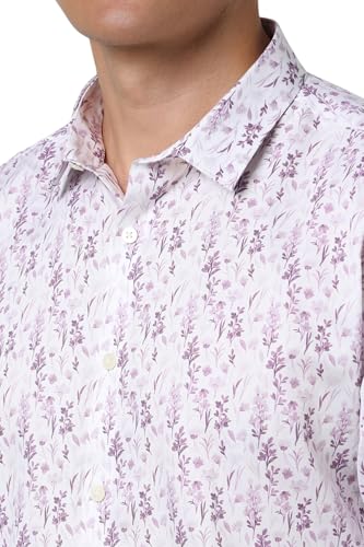 Image of Van Heusen Casual Printed Shirt for Men| Premium Cotton| Full Sleeves| Slim Fit |Breathable Fabric