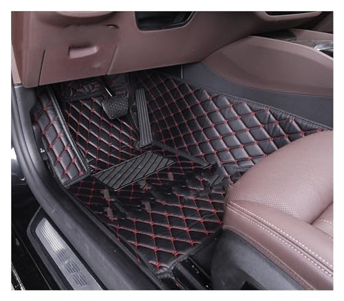 Tapis de sol voiture Nissan Sentra étanches antidérapants noir surpiqûre rouge