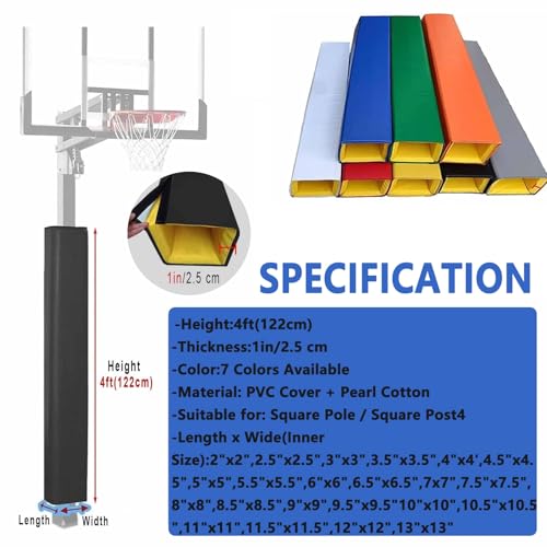 Protection poteau basket-ball 1,5m pour éviter les blessures
