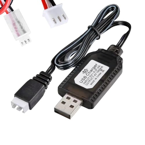 ENJOY-UNIQUE Câble de Charge 7,4 V pour Batteries Rechargeables JST-XH-3P Broches, pour Jouets RC Télécommandés, Voitures, Trains, Drones, Camions,...