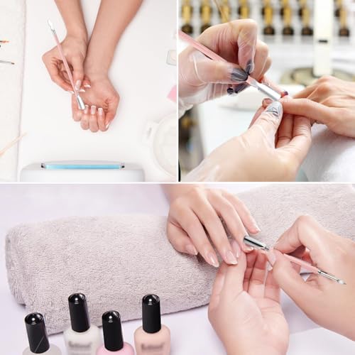 Ruayia 3 Stück Nagelhautzange Set, Nagelhaut Trimmer mit Nagelhautentferner, Edelstahl Nagelhautschieber und Nagelhautzange und Nagelschaber, Professionelles Werkzeug für Maniküre und Pediküre - Rosa