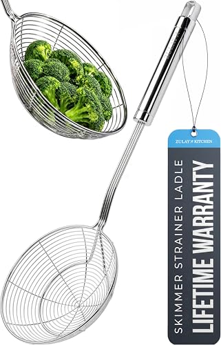 Zulay Kitchen Premium Stainless Steel Spider Skimmer 15.35” - Spider