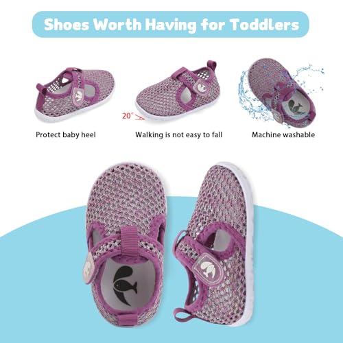 Image of FEETCITY Kids Water Shoes Boys Girls Swim Shoes Aqua Socks Non-Slip Quick Dry Barefoot Sports Shoes Outdoor Pool Summers Shoes