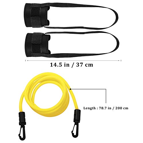 Cinto elástico para treino de natação com fivela no tornozelo da Besportble