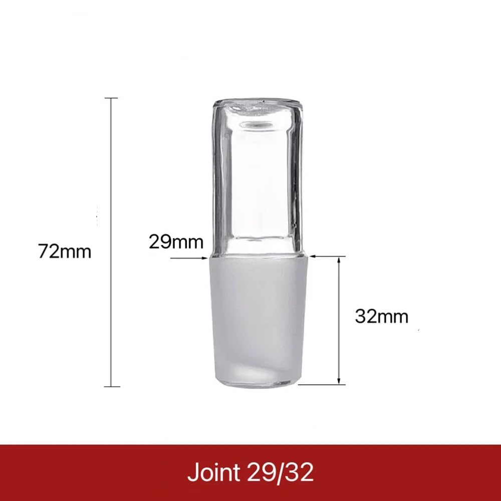 5-teiliger Glasstopfen, Glashohlstopfen, Verbindung 29/32, Schleifflachstopfen, Hohlkolben, Borosilikatglas