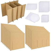 4 Sets Dish Packing Kit,Glass Dividers for Moving Boxes,Kitchen Dish Pack Kit with 30 pcs Foam Pouches Fits in 16x12x12" Box for Packing ShippingBox Not Included 4 Sets