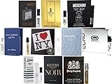 Infinite Scents Men's Cologne Sampler Set:10 Designer Cologne Samples with Premium Carrying Pouch-Gu