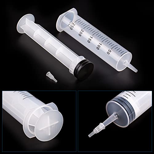 Image of 250ml Syringes with Tube 40 Inch Handy Plastic Tubing and Adapter Tip