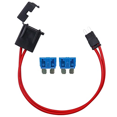ZOOKOTO 32V 16 AWG Specialized Car Fuse Holder Connector 15A, Low