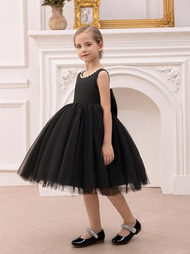 Toddler Flower Girl Glitter Dress Shoes Little Girl Ballet Flats Bow Wedding Party2