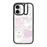 CASETiFY インパクト リングスタンド iPhone 17 ケース [スタンド機能/MagSafe対応/耐衝撃] - Ribbon Puppy - ブラック