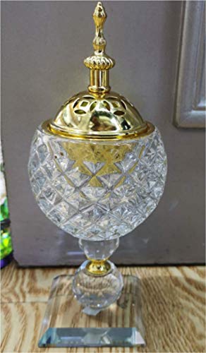iHcrafts Non Electric Crystal Bakhoor Burner Mabkhara Incense Burner to be Used