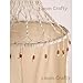 Cotton Baby Nursery Canopy Macrame/Kids Bed Canopy/Macrame Boho Sheer/Princess Girls Fairy Dream Tent/Baby Crib Hanging Curtain Mosquito Netting Children Reading Nook Decoration (Off White)