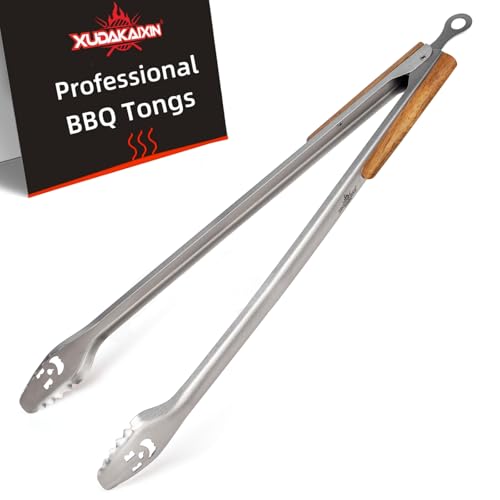 XUDAKAIXIN Fire Pit Tongs 32-inch Super Long for Loading Wood,BBQ with Extended Luxurious Acacia Handle for Fire Pits, Fire Rings,Campfires, and Fireplaces, Outdoor or Indoor by XUDAKAIXIN - Used condition - US$61.70