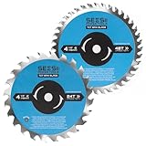 Seesii 4-1/2' Circular Saw Blades, 24T & 40T 2-Pack Combo, 3/8' Arbor, Carbide Tipped Teeth, Thin Kerf, Heavy Duty TCT Saw Blades for Wood Plywood MDF OSB Plastic Cutting, Fine & Ultra Finish
