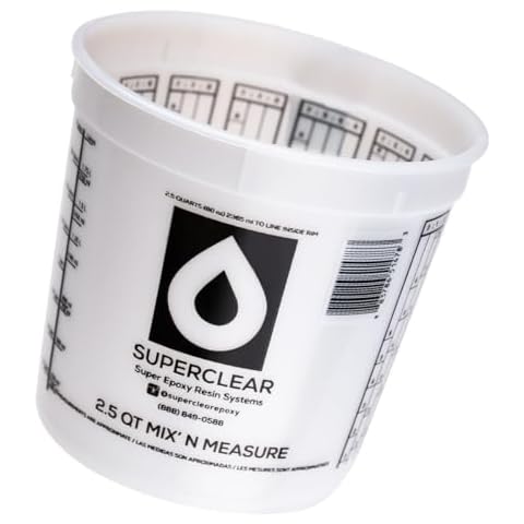 FGCI® Mix and Measure Cup - 2.5 Qt (Pack of 10) Mixing and Ratio Bucket for Resin, Gelcoat and so Much More Cover