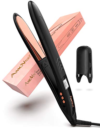 AmoVee Hair Straightener Nano Titanium Flat Iron Professional 2 in 1 Flat Iron