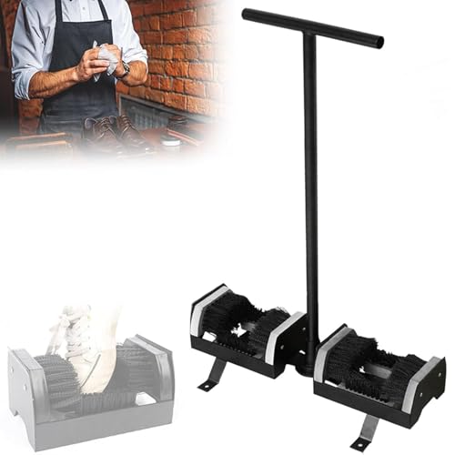 Cepillo rascador de botas resistente con asa, 4 cepillos laterales para una limpieza eficaz, cerdas suaves que protegen los zapatos, ideal para puerta delantera, jardín, uso al aire libre