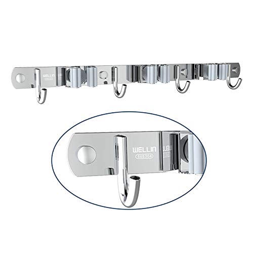 WELLIN Broom Mop Holder Wall Mount 16