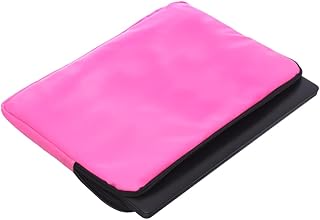 حافظة حماية من أكسيليريت للابتوبس مقاس 15-15.6 بوصة بتصميم سليف مصنوعة من الجلد باللون الوردي المشرق