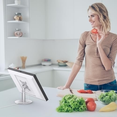 Dreh- und neigbarer Ständer für Show 15/21, mattschwarzes Aluminium in Flugzeugqualität, verstellbarer Show-15-Ständer, 16-24,1 cm höhenverstellbar, kein Werkzeug erforderlich, stabiles zentriertes