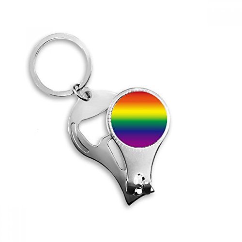 Pince à Ongles Porte-clés Décapsuleur Gradient LGBT Rainbow Multicolore