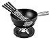 Kuhn Rikon Käsefondue Set Aluminium Alpenliebe 22cm, Caquelon induktionstauglich