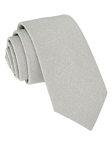 Image of Kebocis Mens Solid Color Cotton Necktie for Men