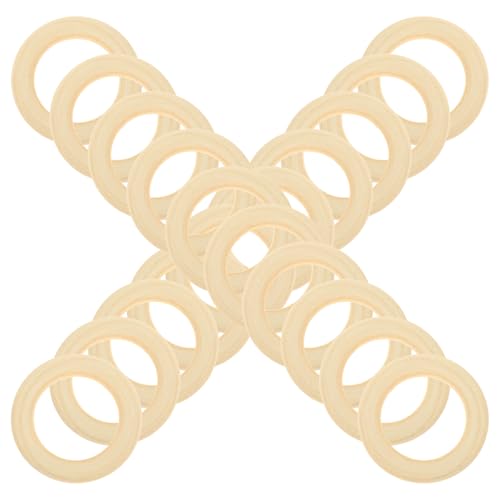 Anillos de madera natural que no dañan el hilo para manualidades duraderas 2
