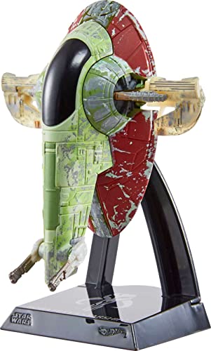 Hot Wheels Star Wars Starships Select Boba Fett's Starship, Premium Collectable Replica with Movable Part & Display Stand - image 1