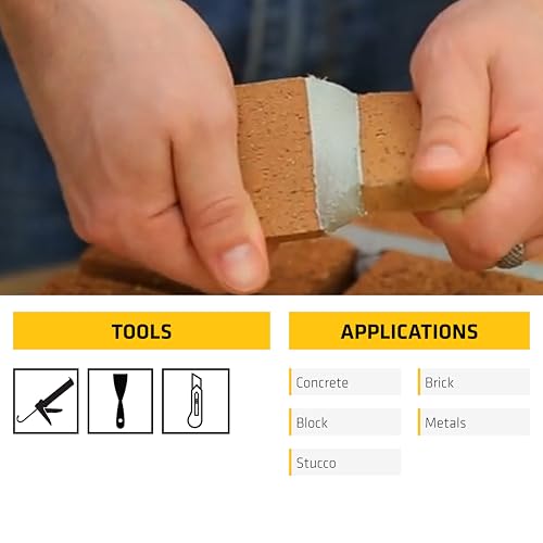 Image of Sikaflex Mortar Fix, Limestone, Polyurethane sealant for Repairing Damaged Mortar, Joints and Gaps. Sealing Mortar Cracks 10.1 fl. oz Cartridge (Pack of 1)