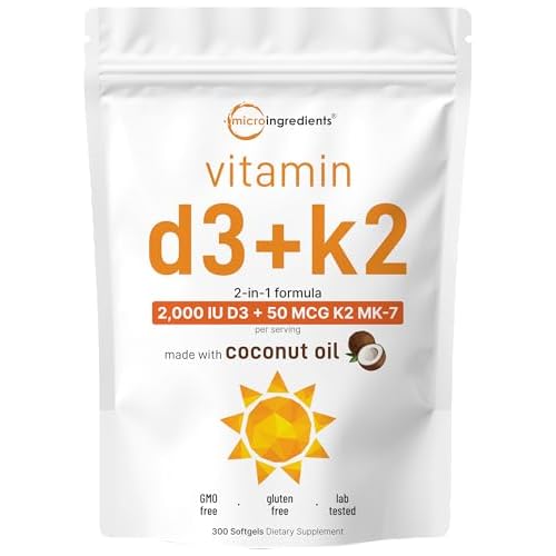 Vitamin D3 2000 IU + K2 MK-7 50 mcg Softgels