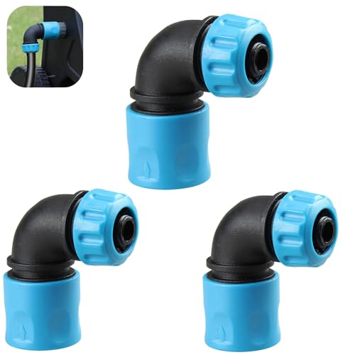 3stück Schlauchverbinder 1/2 Zoll Schlauchverbinder 12.5mm Schnellkupplung Winkeladapter Gartenschlauch Anschluss Mit 90 Grad Winkel Für Flexible Rohrverbindungen Für Gartenbewässerung