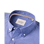 Alimens & Gentle Mens Solid Oxford Shirt Long Sleeve Dress Shirt Work Casual Button Down Shirts with Pocket