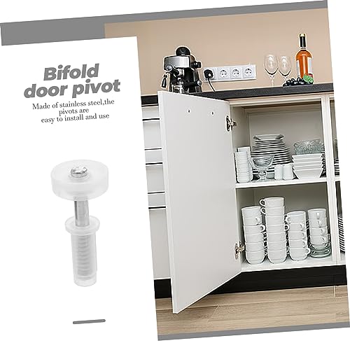 Bisagra pivotante para puertas plegables DOITOOL, hardware para clósets residenciales y comerciales, acabado cromado, color blanco miniatura 5