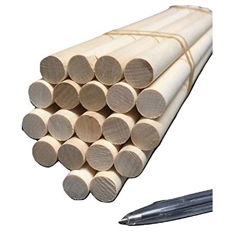 Trustleaf 60cm x 12mm Birch Hardwood Wooden Dowels/Craft Sticks (10 Pack) Cover