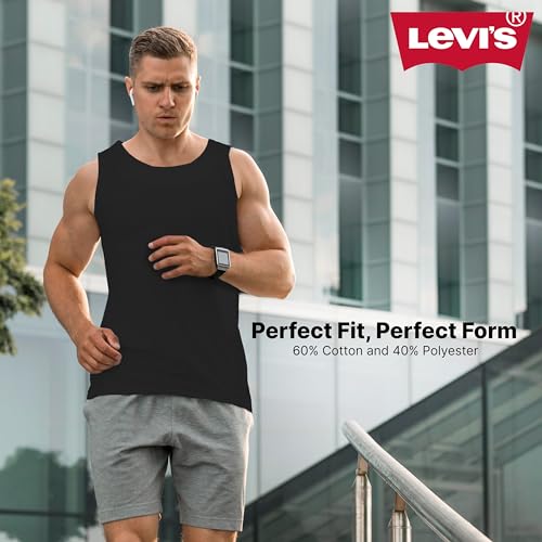 Levi's Lightweight Tank Tops for Men, 5 Pack Classic Ribbed Cotton Mens Undershirts3